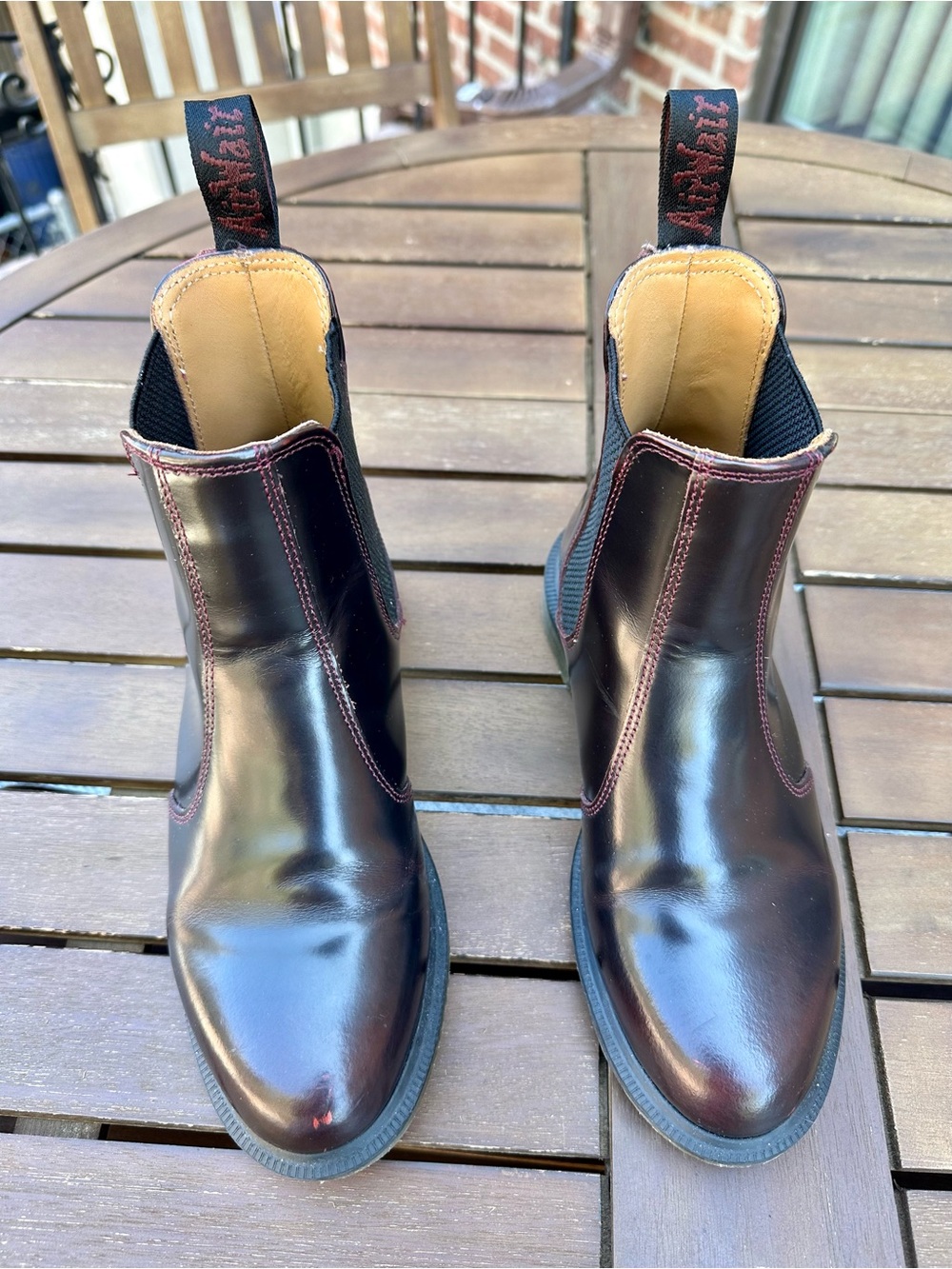 Dr. Martens Flora Chelsea Boot Cherry Red Arcadia 6 Womens